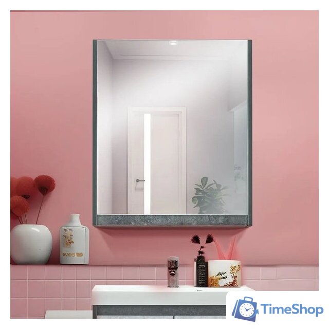  Doratiz Шкаф с зеркалом Крит 60 L 2711.168 (серый) - Изображение №8 — Интернет-магазин Time-Shop