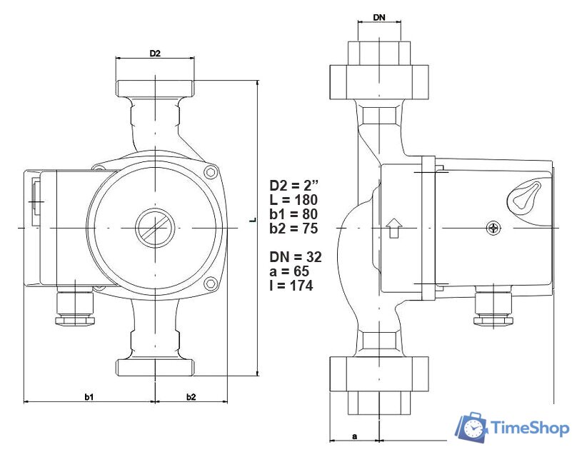 Циркуляционный насос IMP Pumps GHN 32/85-180 - Изображение №2 — Интернет-магазин Time-Shop