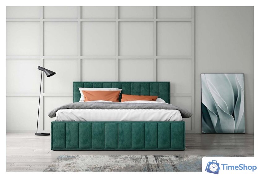 Кровать ДСВ Лана 1.8 с подъемным механизмом (зеленый софт) - Изображение №3 — Интернет-магазин Time-Shop