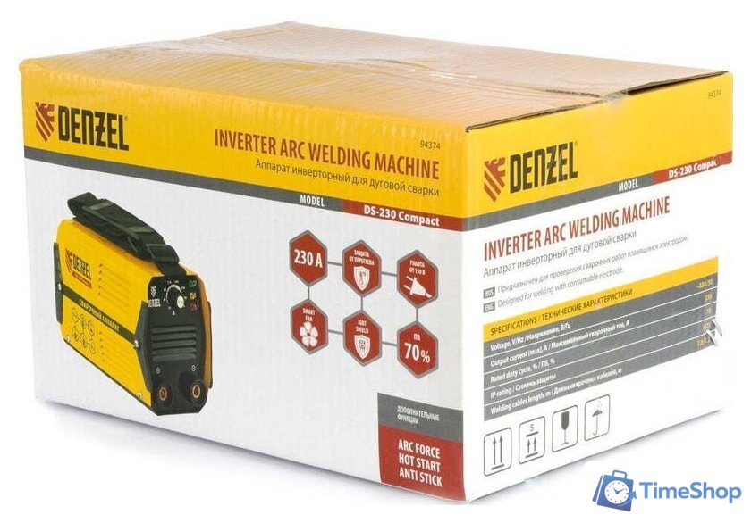 Сварочный инвертор Denzel DS-230 Compact - Изображение №4 — Интернет-магазин Time-Shop
