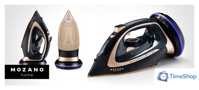 Утюг Mozano Ultimate Smooth (черный/золотистый) - Изображение №15 — Интернет-магазин Time-Shop