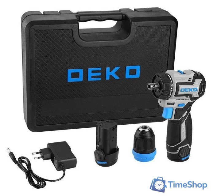 Дрель-шуруповерт Deko Loner 12V PRO 085-1122 (с 2-мя АКБ, кейс) - Изображение №1 — Интернет-магазин Time-Shop