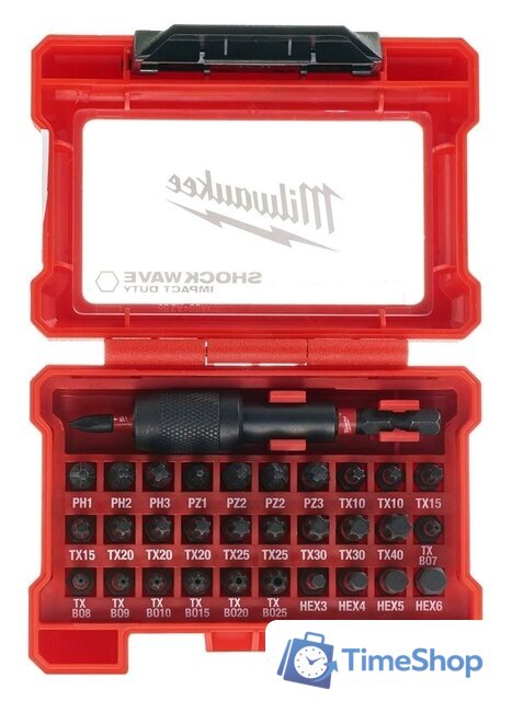 Набор бит Milwaukee 4932464240 (32 предмета) - Изображение №2 — Интернет-магазин Time-Shop