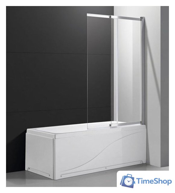 Стеклянная шторка для ванны Cezares SLIDER-VF-11-90/150-C-Cr - Изображение №1 — Интернет-магазин Time-Shop