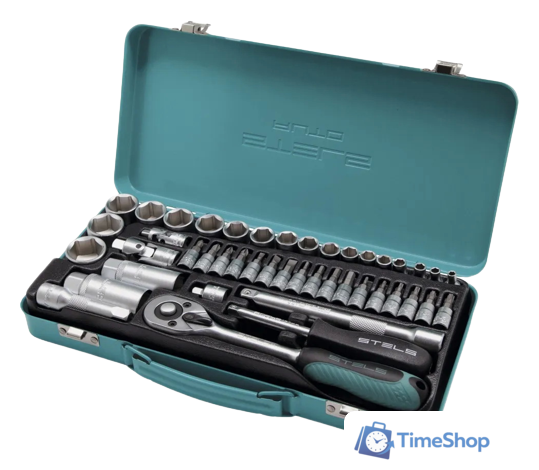 Набор трещотка с головками и битами Stels 13575 (44 предмета) - Изображение №1 — Интернет-магазин Time-Shop