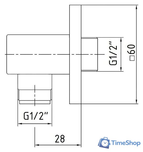 Шланговое подключение E.C.A Elea 102126388C1EX (черный матовый) - Изображение №2 — Интернет-магазин Time-Shop
