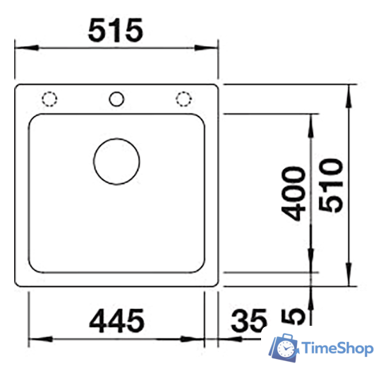 Кухонная мойка Blanco Naya 5 526578 (черный) - Изображение №2 — Интернет-магазин Time-Shop