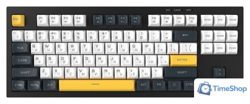 Клавиатура Ritmix RKB-587BL (черный/белый) - Изображение №1 — Интернет-магазин Time-Shop