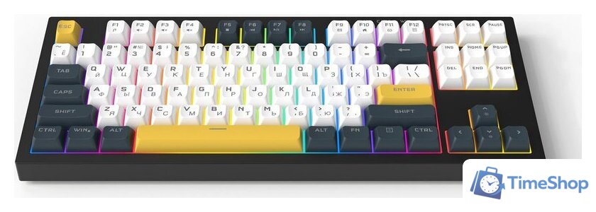 Клавиатура Ritmix RKB-587BL (черный/белый) - Изображение №3 — Интернет-магазин Time-Shop