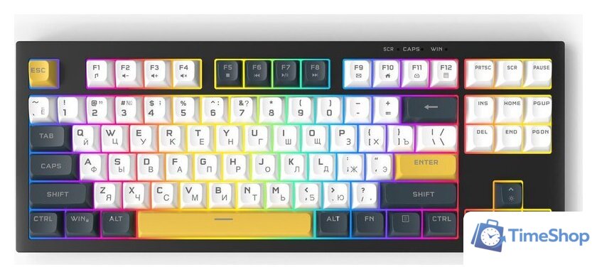 Клавиатура Ritmix RKB-587BL (черный/белый) - Изображение №2 — Интернет-магазин Time-Shop