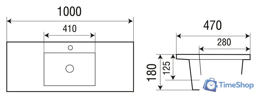 Умывальник WeltWasser Deilbach 7505-100 - Изображение №4 — Интернет-магазин Time-Shop