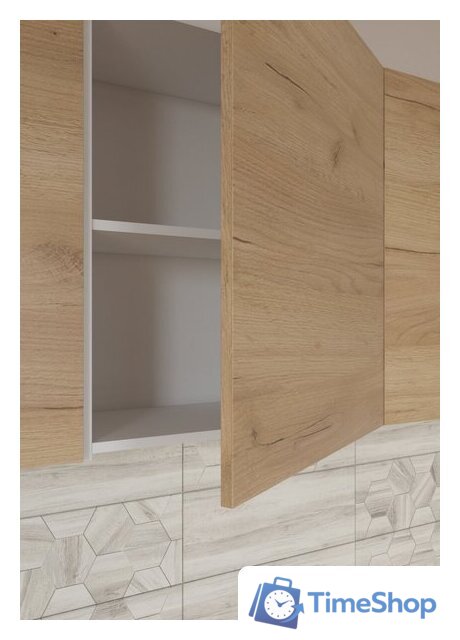 Готовая кухня Интермебель Микс Топ-11 1.9x1.5м левая (графит серый/дуб крафт золотой/дуб вотан) - Изображение №5 — Интернет-магазин Time-Shop