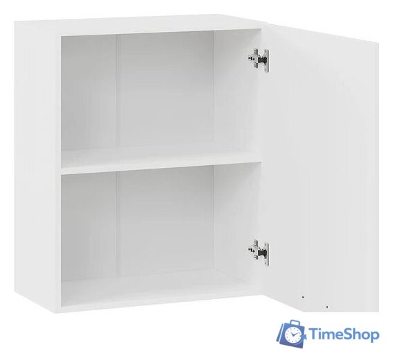 Шкаф навесной Трия Тиана 1В6 с одной дверью (белый/белый супермат) - Изображение №2 — Интернет-магазин Time-Shop