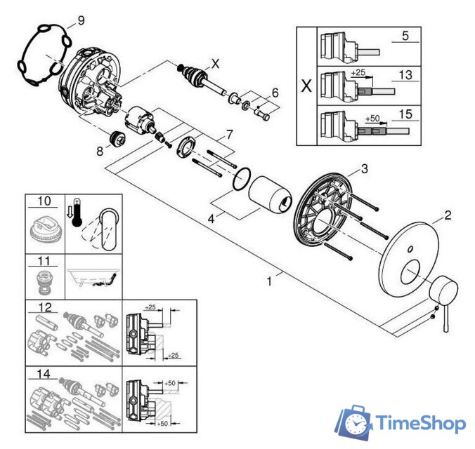 Смеситель Grohe Essence 24167001 - Изображение №5 — Интернет-магазин Time-Shop