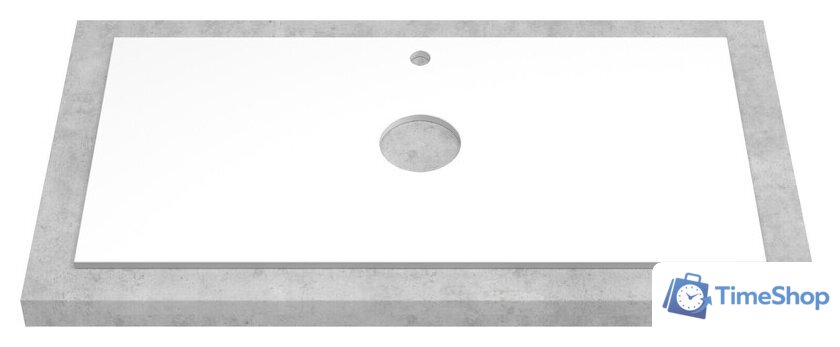  ЗОВ Тумба под умывальник Лира 100 L100MW0MWGVG-KP13W (белый/белый глянец) - Изображение №3 — Интернет-магазин Time-Shop