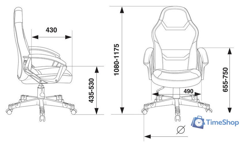 Игровое (геймерское) кресло Zombie 10 (черный) - Изображение №6 — Интернет-магазин Time-Shop