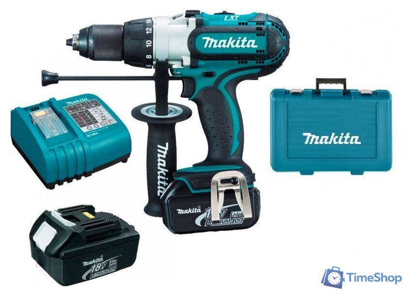 Ударная дрель-шуруповерт Makita DHP451RFE (с 2-мя АКБ, кейс) - Изображение №1 — Интернет-магазин Time-Shop