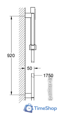 Душевой гарнитур  Grohe Euphoria Cube Stick (27700 000) - Изображение №2 — Интернет-магазин Time-Shop