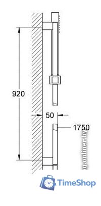 Душевой гарнитур  Grohe Euphoria Cube Stick (27700 000) - Изображение №2 — Интернет-магазин Time-Shop