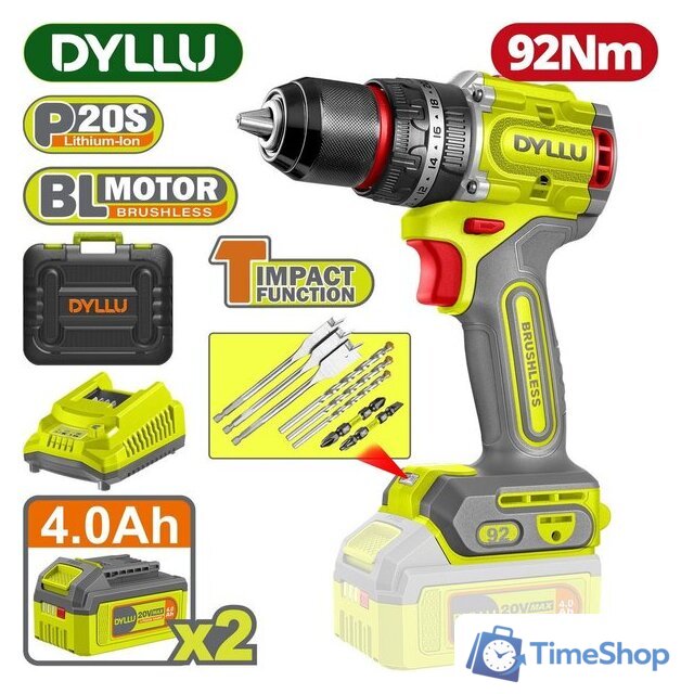 Ударная дрель-шуруповерт Dyllu DTCDP9281 (с 2-мя АКБ, кейс) - Изображение №1 — Интернет-магазин Time-Shop