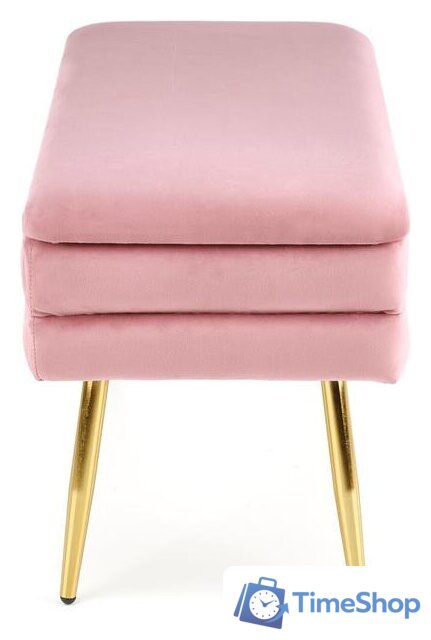 Пуфик Halmar Velva (розовый/золотой) - Изображение №2 — Интернет-магазин Time-Shop