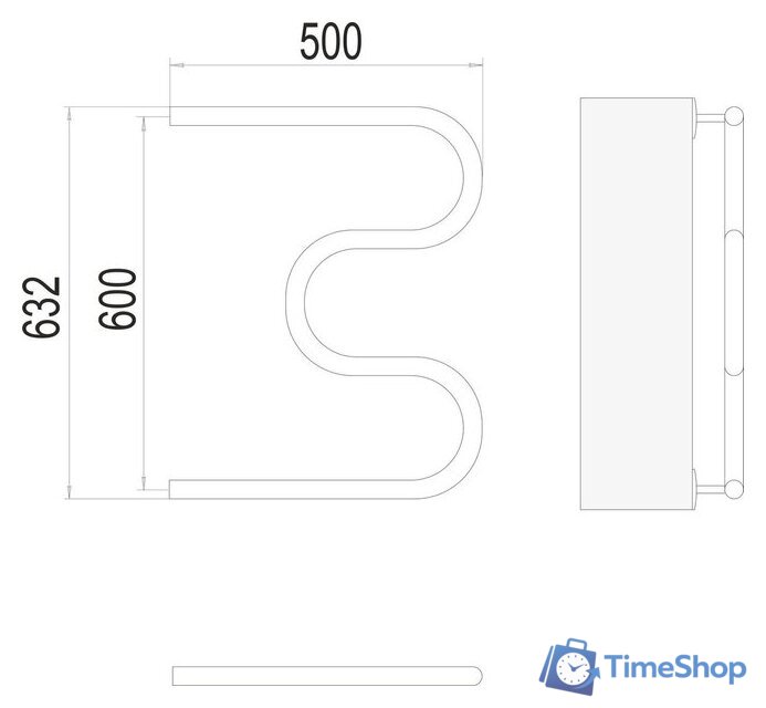 Полотенцесушитель TERMINUS М-образный 1