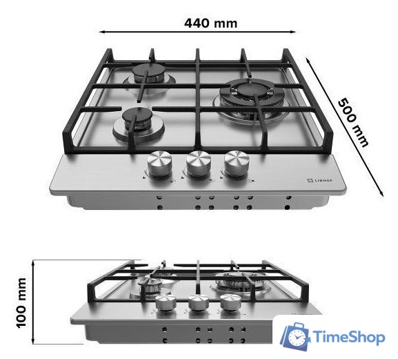 Варочная панель Libhof GS-453 (серебристый) - Изображение №6 — Интернет-магазин Time-Shop