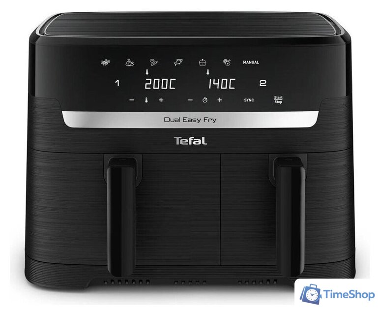Аэрогриль (аэрофритюрница) Tefal Dual Easy Fry Essential XXL Air Fryer EY901N (черный) - Изображение №1 — Интернет-магазин Time-Shop