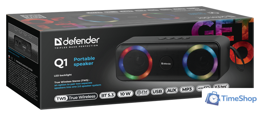 Беспроводная колонка Defender Q1 - Изображение №4 — Интернет-магазин Time-Shop