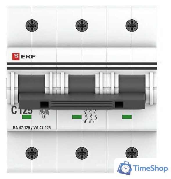 Выключатель автоматический EKF PROxima ВА 47-125 3Р 125А (С) mcb47125-3-125C - Изображение №4 — Интернет-магазин Time-Shop
