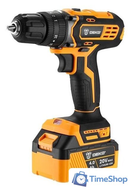 Ударная дрель-шуруповерт Deko DKCD20 Impact 063-4420 (с 2-мя АКБ, кейс) - Изображение №2 — Интернет-магазин Time-Shop