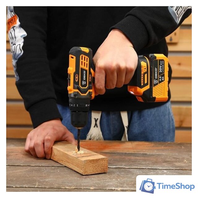 Ударная дрель-шуруповерт Deko DKCD20 Impact 063-4420 (с 2-мя АКБ, кейс) - Изображение №7 — Интернет-магазин Time-Shop