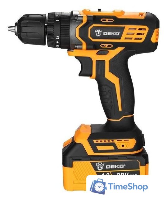 Ударная дрель-шуруповерт Deko DKCD20 Impact 063-4420 (с 2-мя АКБ, кейс) - Изображение №3 — Интернет-магазин Time-Shop