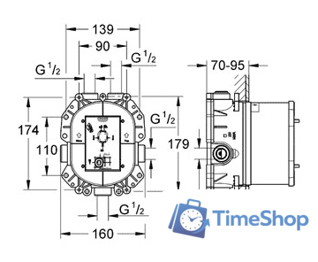 Скрытый механизм Grohe Rapido T 35500000 - Изображение №2 — Интернет-магазин Time-Shop