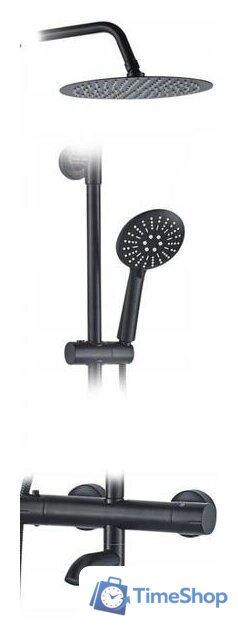 Душевая система  Rea Lungo REA-P4113 (черный) - Изображение №3 — Интернет-магазин Time-Shop