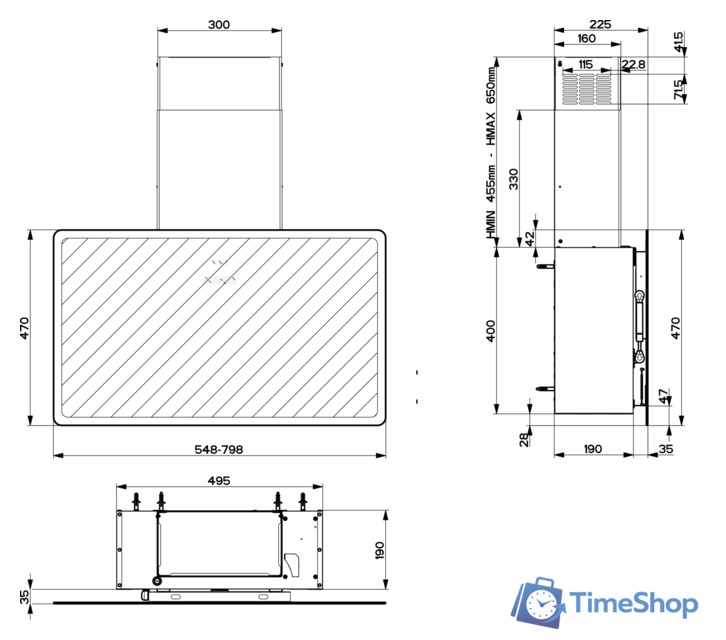 Кухонная вытяжка Faber V-Air Flat KL A80 330.0615.684 - Изображение №4 — Интернет-магазин Time-Shop