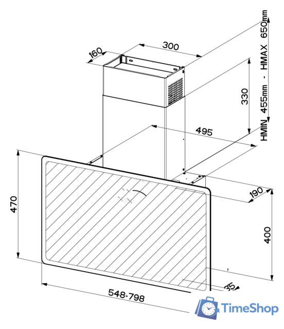 Кухонная вытяжка Faber V-Air Flat KL A80 330.0615.684 - Изображение №3 — Интернет-магазин Time-Shop