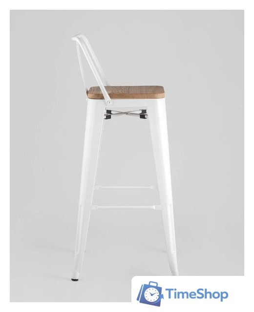 Стул Stool Group Tolix Wood со спинкой YD-H675E-W LG-02 (белый глянцевый/светлое дерево) - Изображение №3 — Интернет-магазин Time-Shop