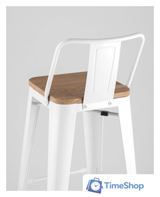 Стул Stool Group Tolix Wood со спинкой YD-H675E-W LG-02 (белый глянцевый/светлое дерево) - Изображение №7 — Интернет-магазин Time-Shop