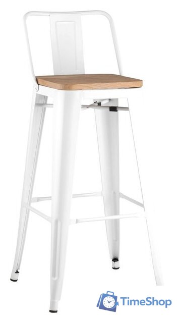 Стул Stool Group Tolix Wood со спинкой YD-H675E-W LG-02 (белый глянцевый/светлое дерево) - Изображение №1 — Интернет-магазин Time-Shop