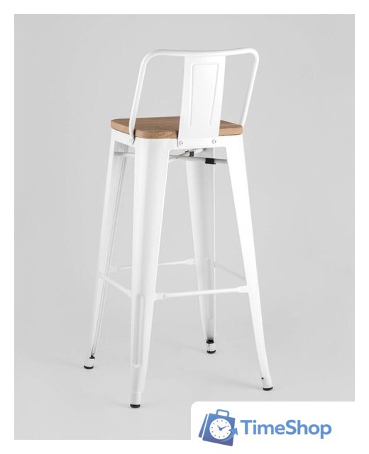 Стул Stool Group Tolix Wood со спинкой YD-H675E-W LG-02 (белый глянцевый/светлое дерево) - Изображение №6 — Интернет-магазин Time-Shop