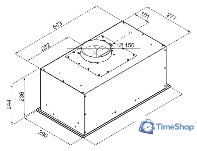 Кухонная вытяжка MAUNFELD Crosby Power 60 (нержавеющая сталь) - Изображение №2 — Интернет-магазин Time-Shop