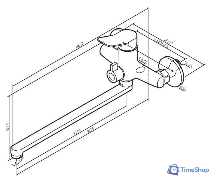 Смеситель AM.PM X-Joy F85A90200 - Изображение №11 — Интернет-магазин Time-Shop