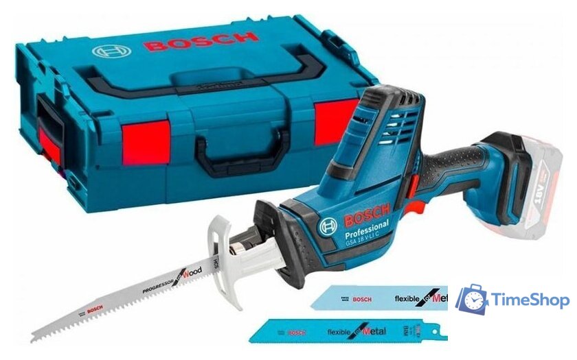 Сабельная пила Bosch GSA 18 V-LI C Professional 06016A5001 (без АКБ, кейс) - Изображение №1 — Интернет-магазин Time-Shop