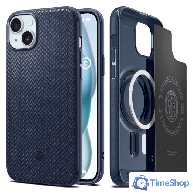 Чехол для телефона Spigen Mag Armor (MagFit) для iPhone 15 ACS06816 (темно-синий) - Изображение №1 — Интернет-магазин Time-Shop