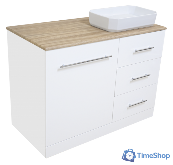  Misty Респект -110 Тумба с 3 ящ. под стиральную машину правая - Э-Рес01110-13ЯП - Изображение №3 — Интернет-магазин Time-Shop