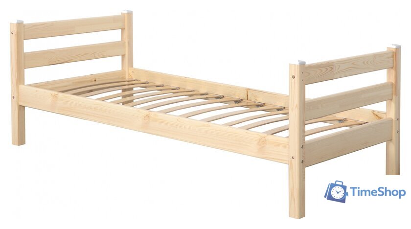 Кровать Мебельград Соня вариант 1 (массив сосны прозрачный лак) - Изображение №1 — Интернет-магазин Time-Shop