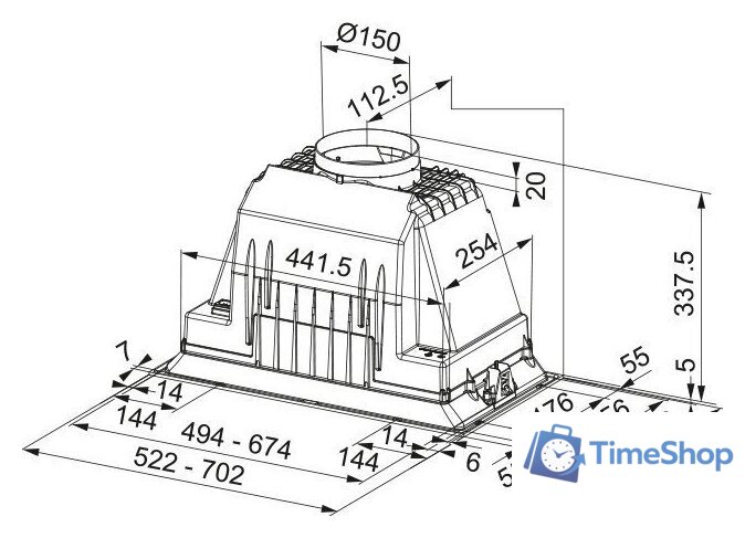Кухонная вытяжка Franke Box FBI 705 PLUS 305.0757.780 - Изображение №4 — Интернет-магазин Time-Shop
