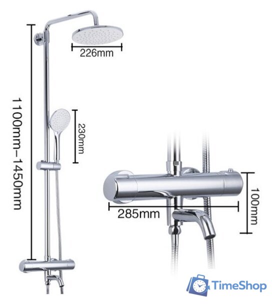 Душевая система  Gappo G2490 - Изображение №5 — Интернет-магазин Time-Shop