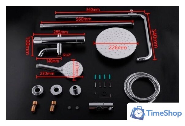 Душевая система  Gappo G2490 - Изображение №3 — Интернет-магазин Time-Shop
